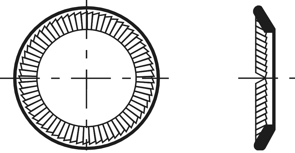 Schnorr locking washers S 14   zinc-plated